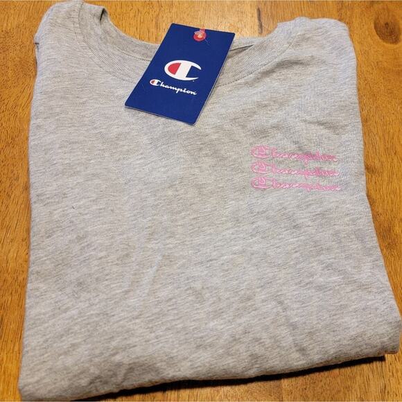 Champion Other - Girls Champion Grey Long Sleeve Tee Medium (10-12)